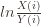 ln \frac{X(i)}{Y(i)}